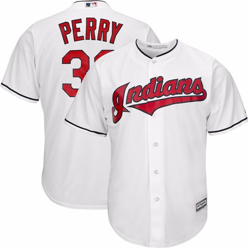 Men's Cleveland Indians #36 Gaylord Perry Home (White) Cool Base Jersey