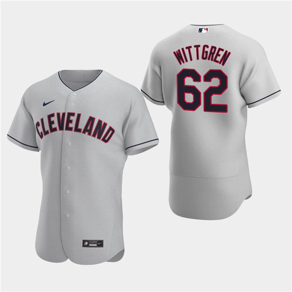 Men's Cleveland Indians Nick Wittgren #62 Gray Road Authentic Jersey
