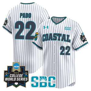 Men's Coastal Carolina Chanticleers 2025 World Series Vapor Premier Limited Jersey - All Stitched Blagen Pado   22