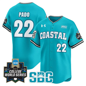 Men's Coastal Carolina Chanticleers 2025 World Series Vapor Premier Limited Jersey - All Stitched Blagen Pado