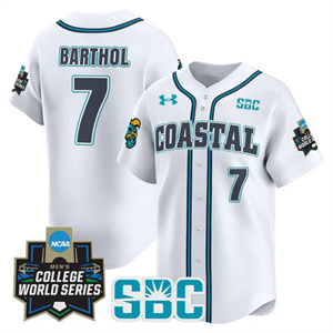 Men's Coastal Carolina Chanticleers 2025 World Series Vapor Premier Limited Jersey - All Stitched Blake Barthol 7