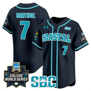Men's Coastal Carolina Chanticleers 2025 World Series Vapor Premier Limited Jersey - All Stitched Blake Barthol7