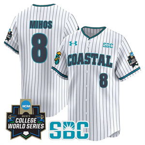 Men's Coastal Carolina Chanticleers 2025 World Series Vapor Premier Limited Jersey - All Stitched Dean Mihos   8