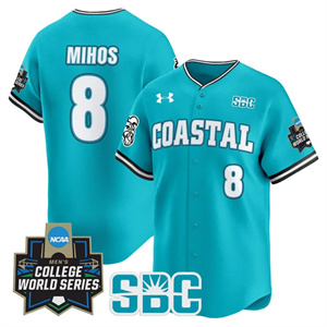 Men's Coastal Carolina Chanticleers 2025 World Series Vapor Premier Limited Jersey - All Stitched Dean Mihos