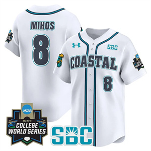 Men's Coastal Carolina Chanticleers 2025 World Series Vapor Premier Limited Jersey - All Stitched Dean Mihos 8