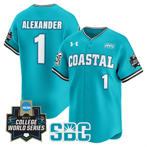 Men's Coastal Carolina Chanticleers 2025 World Series Vapor Premier Limited Jersey - All Stitched Sebastian Alexander