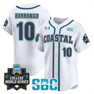 Men's Coastal Carolina Chanticleers 2025 World Series Vapor Premier Limited Jersey - All Stitched Ty Barrango 10