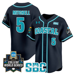 Men's Coastal Carolina Chanticleers 2025 World Series Vapor Premier Limited Jersey - All Stitched Walker Mitchell5