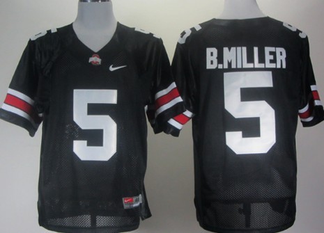 Men's College Football Jersey Ohio State Buckeyes #5 Braxton Miller Black
