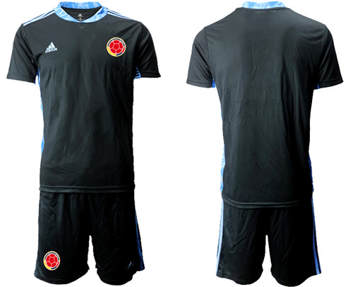 Men's Colombia Blank black goalkeeper Jersey