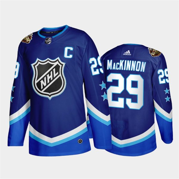 Men's Colorado Avalanche #29 Nathan MacKinnon Adidas Blue 2022 NHL All-Star Western Jersey Stitched