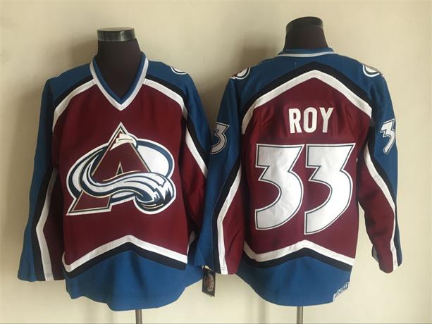 Men's Colorado Avalanche #33 Patrick Roy Maroon CCM Throwback Jersey Stitched