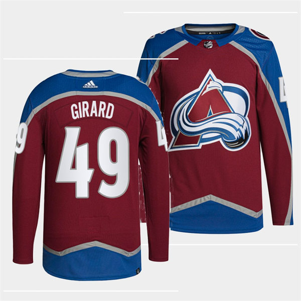 Men's Colorado Avalanche #49 Sam Girard Burgundy Home Primegreen Player Jersey Stitched