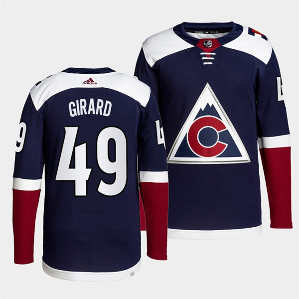 Men's Colorado Avalanche #49 Sam Girard Navy Alternate Player Jersey Stitched