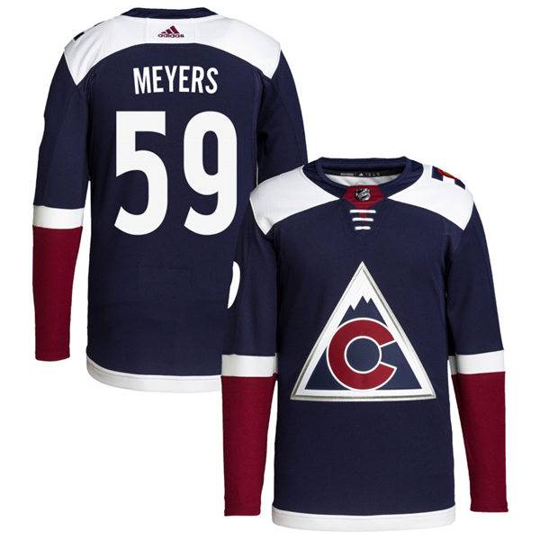 Men's Colorado Avalanche #59 Ben Meyers Navy Alternate Player Jersey Stitched