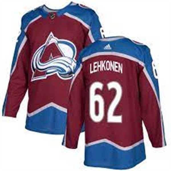 Men's Colorado Avalanche #62 Artturi Lehkonen Adidas Burgundy Home Primegreen Player Jersey Stitched