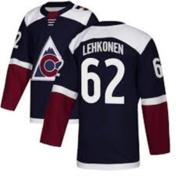 Men's Colorado Avalanche #62 Artturi Lehkonen Navy Alternate Player Jersey Stitched