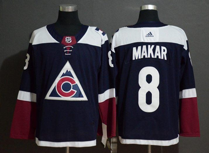 Men's Colorado Avalanche #8 Cale Makar adidas Alternate Navy Player Jersey Stitched