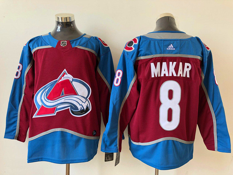 Men's Colorado Avalanche #8 Cale Makar adidas Home Maroon Player Jersey Stitched