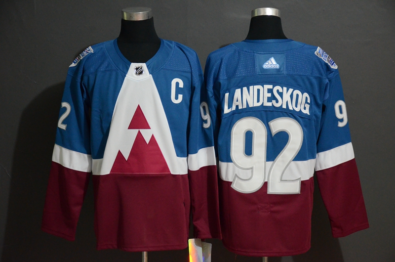 Men's Colorado Avalanche #92 Gabriel Landeskog adidas 2020 NHL Stadium Series Jersey Stitched