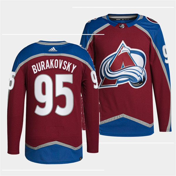 Men's Colorado Avalanche #95 Andre Burakovsky Burgundy Home Primegreen Player Jersey Stitched