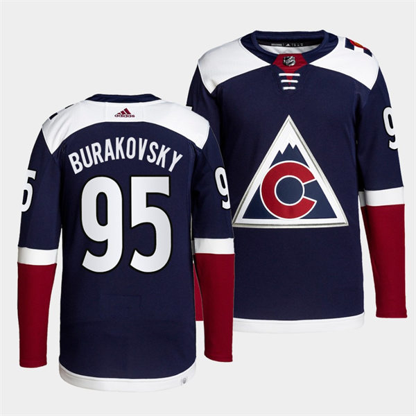 Men's Colorado Avalanche #95 Andre Burakovsky Navy Alternate Player Jersey Stitched