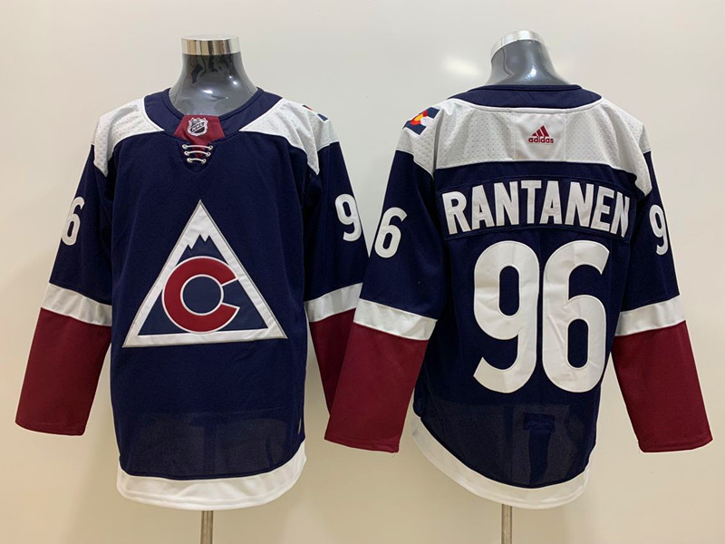 Men's Colorado Avalanche #96 Mikko Rantanen Alternate Navy Player Jersey Stitched