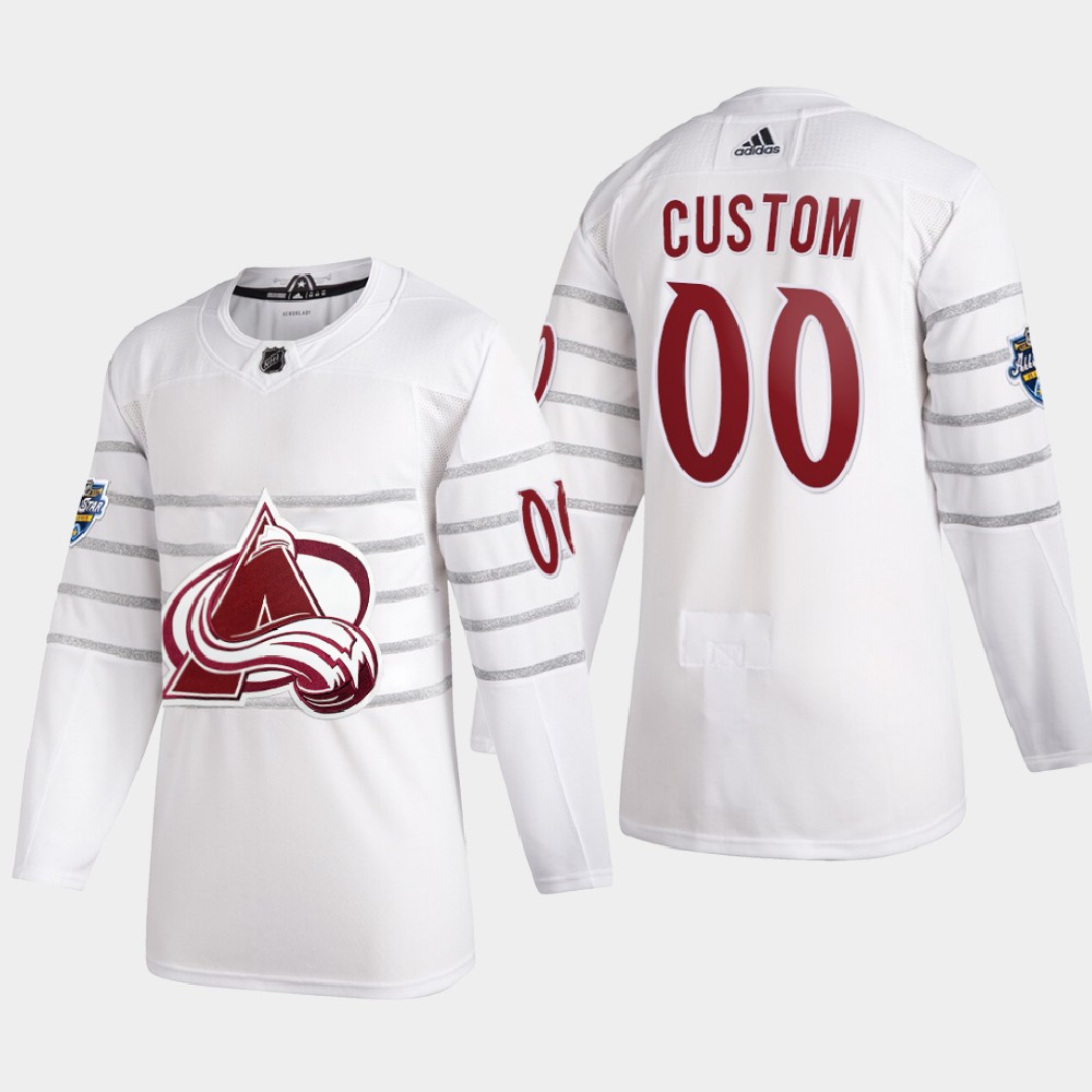 Men's Colorado Avalanche Custom adidas 2020 NHL All-Star Game White Authentic Jersey Stitched