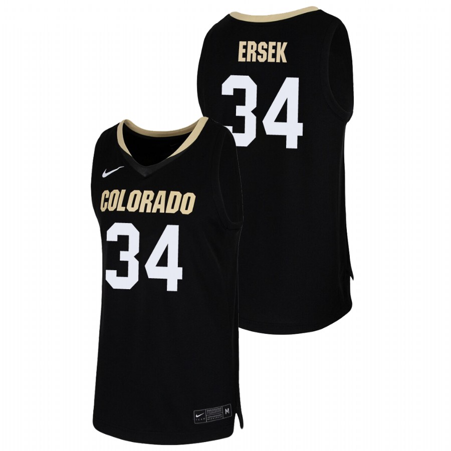 Men's Colorado Buffaloes Benan Ersek 2019-20 College Basketball Jersey Black