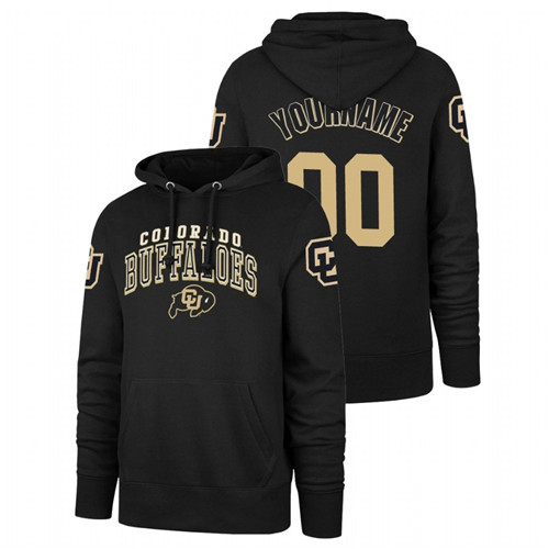 Men's Colorado Buffaloes Custom Black Double Decker Headline Hoodie