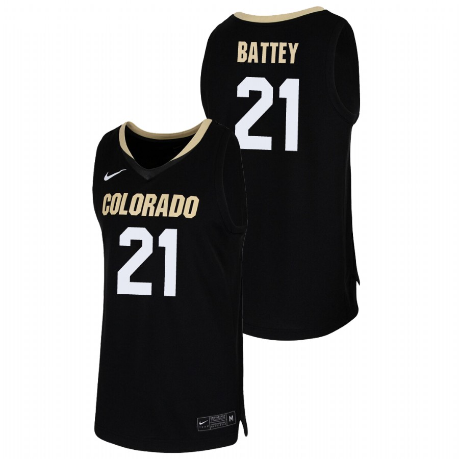 Men's Colorado Buffaloes Evan Battey 2019-20 College Basketball Jersey Black