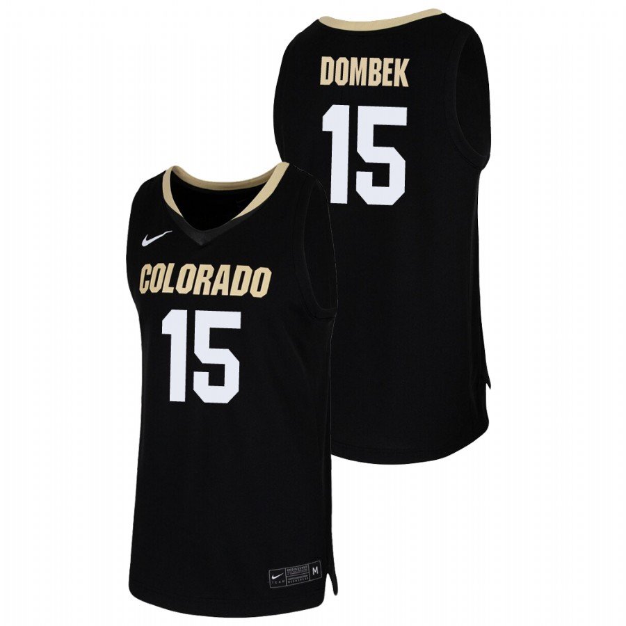 Men's Colorado Buffaloes Jakub Dombek 2019-20 College Basketball Jersey Black