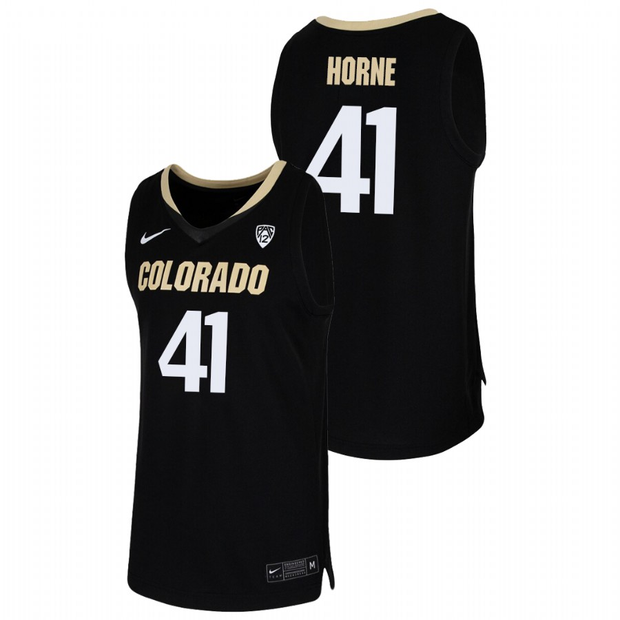 Men's Colorado Buffaloes Jeriah Horne College Basketball 2021 Team Replica Jersey Black