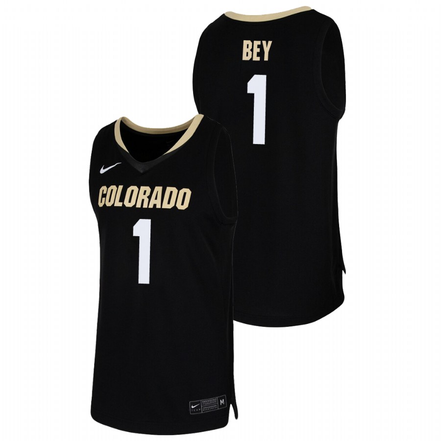 Men's Colorado Buffaloes Tyler Bey 2019-20 College Basketball Jersey Black