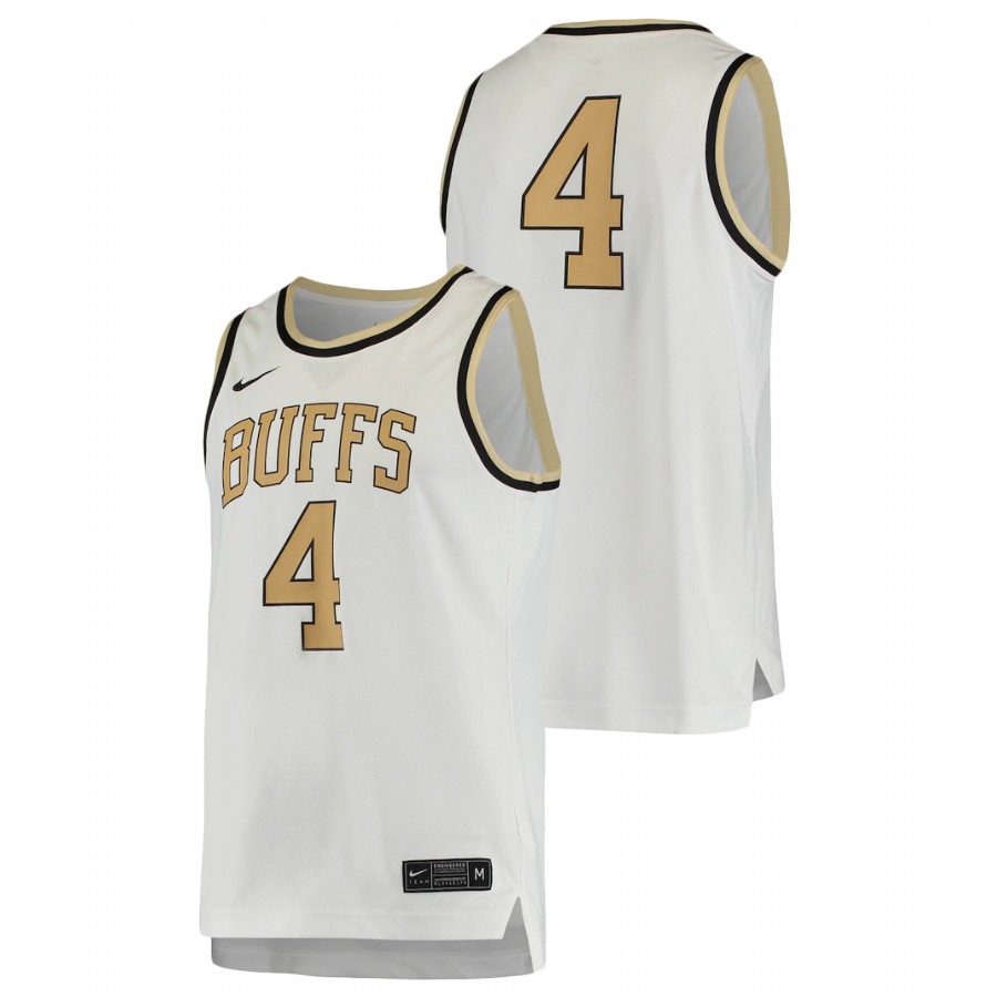 Men's Colorado Buffaloes White College Basketball Replica Jersey