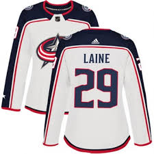 Men's Columbus Blue Jackets #29 Patrik Laine adidas Away White Stitched NHL Jersey Stitched