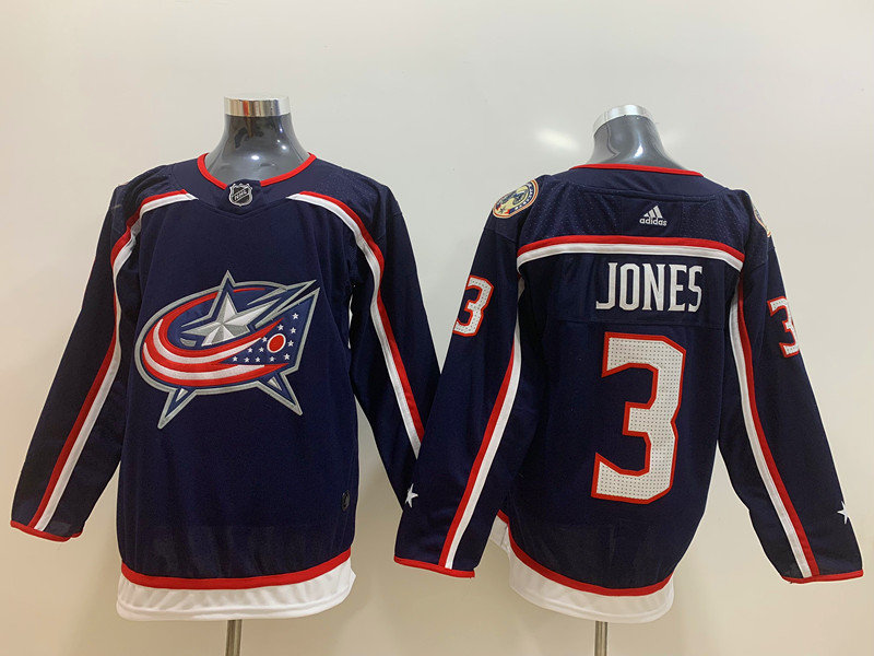 Men's Columbus Blue Jackets #3 Seth Jones adidas Navy Hockey Jersey Stitched