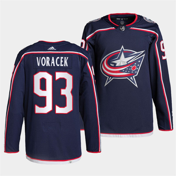 Men's Columbus Blue Jackets #93 Jakub Voracek adidas Navy Home Jersey Stitched