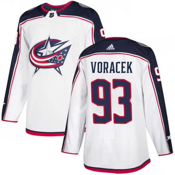 Men's Columbus Blue Jackets #93 Jakub Voracek adidas White Away Jersey Stitched