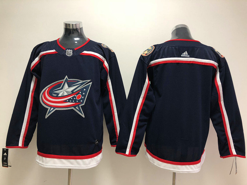Men's Columbus Blue Jackets Blank adidas Navy Hockey Jersey Stitched