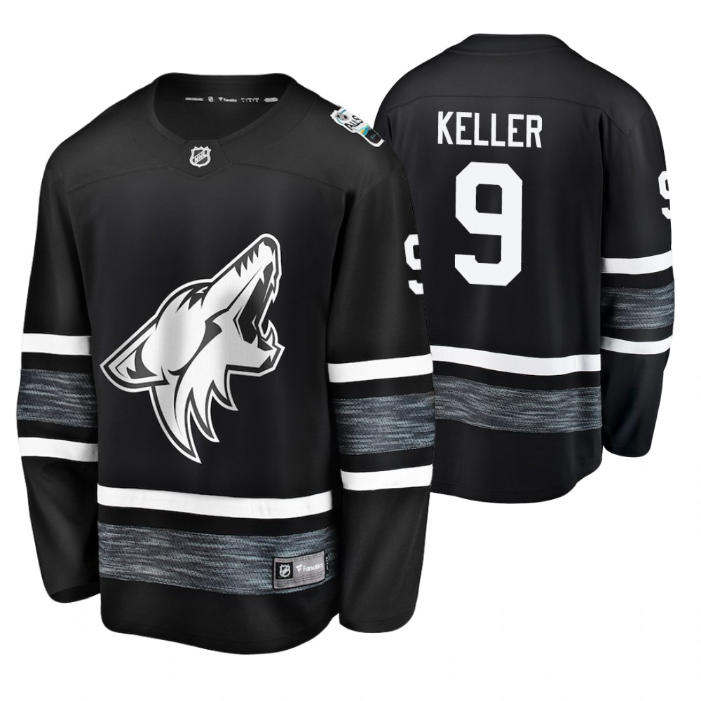 Men's Coyotes #9 Clayton Keller Black 2019 NHL All-Star Jersey