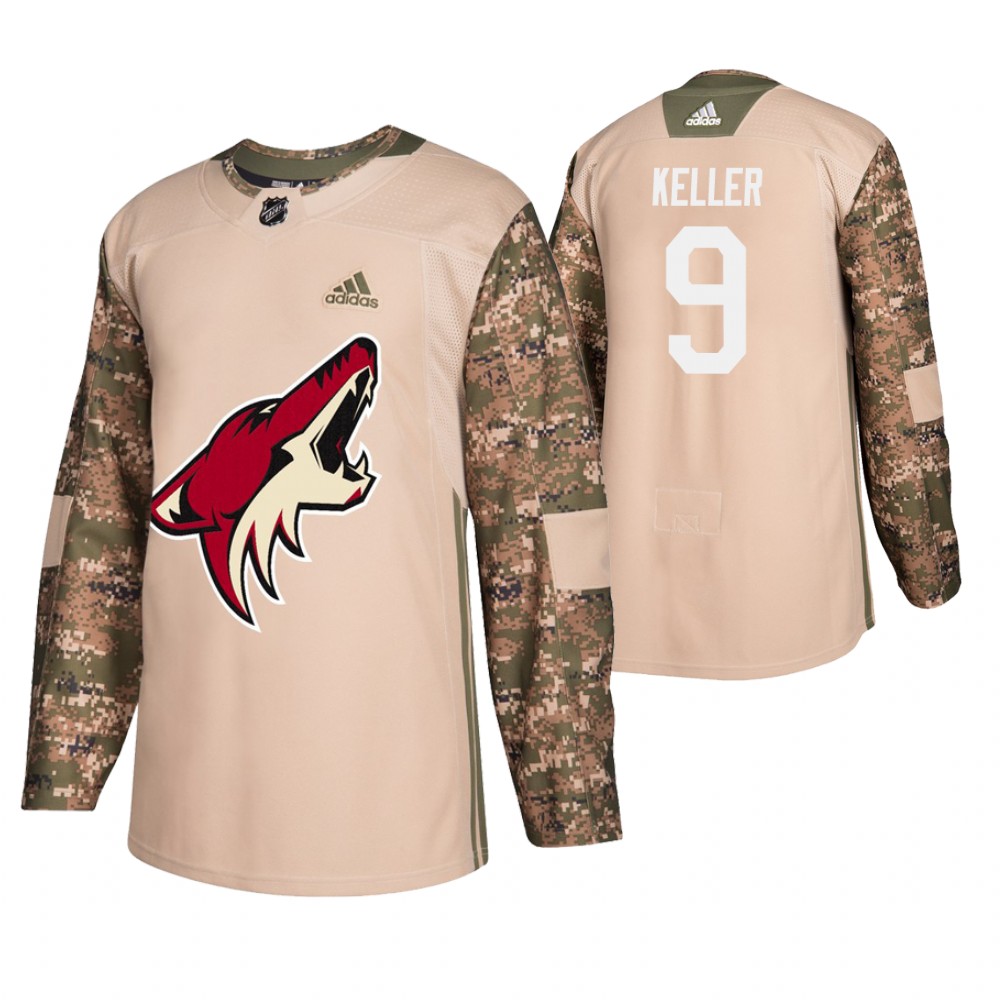 Men's Coyotes #9 Clayton Keller Veterans Day Jersey - Camo