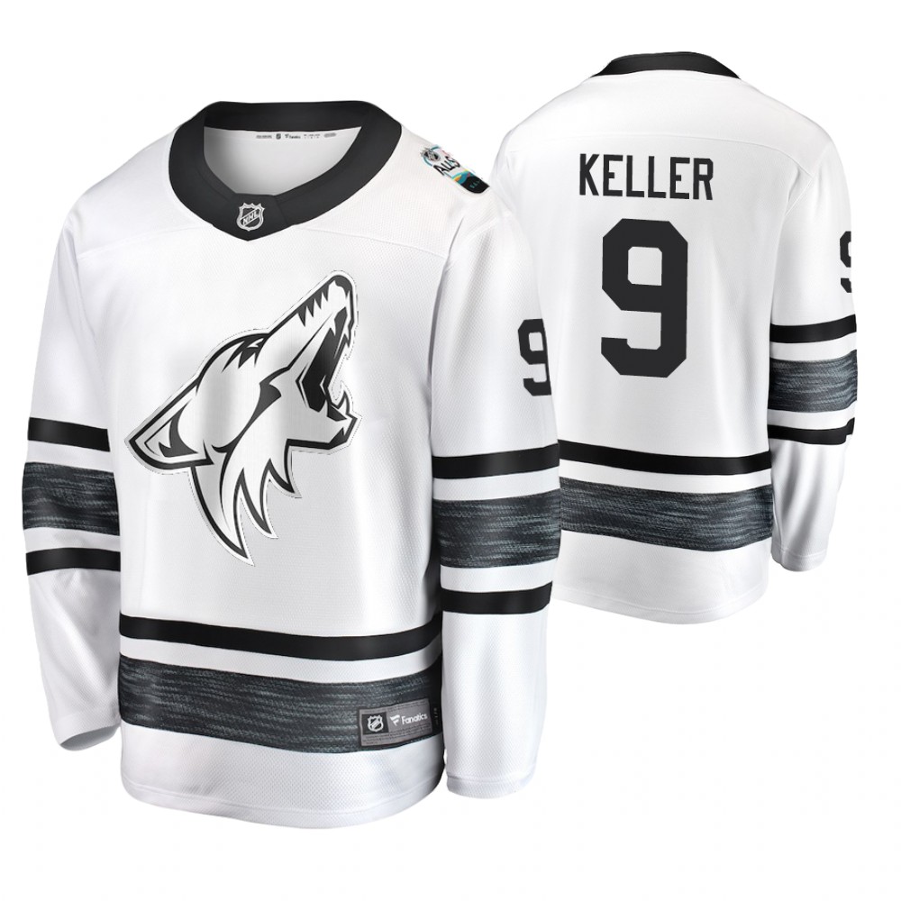 Men's Coyotes #9 Clayton Keller White 2019 NHL All-Star Jersey