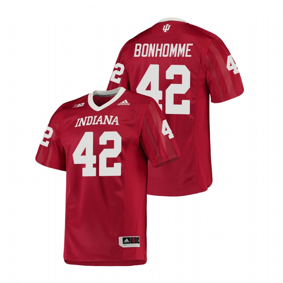 Men's Crimson Indiana Hoosiers D.K. Bonhomme College Football Game Jersey