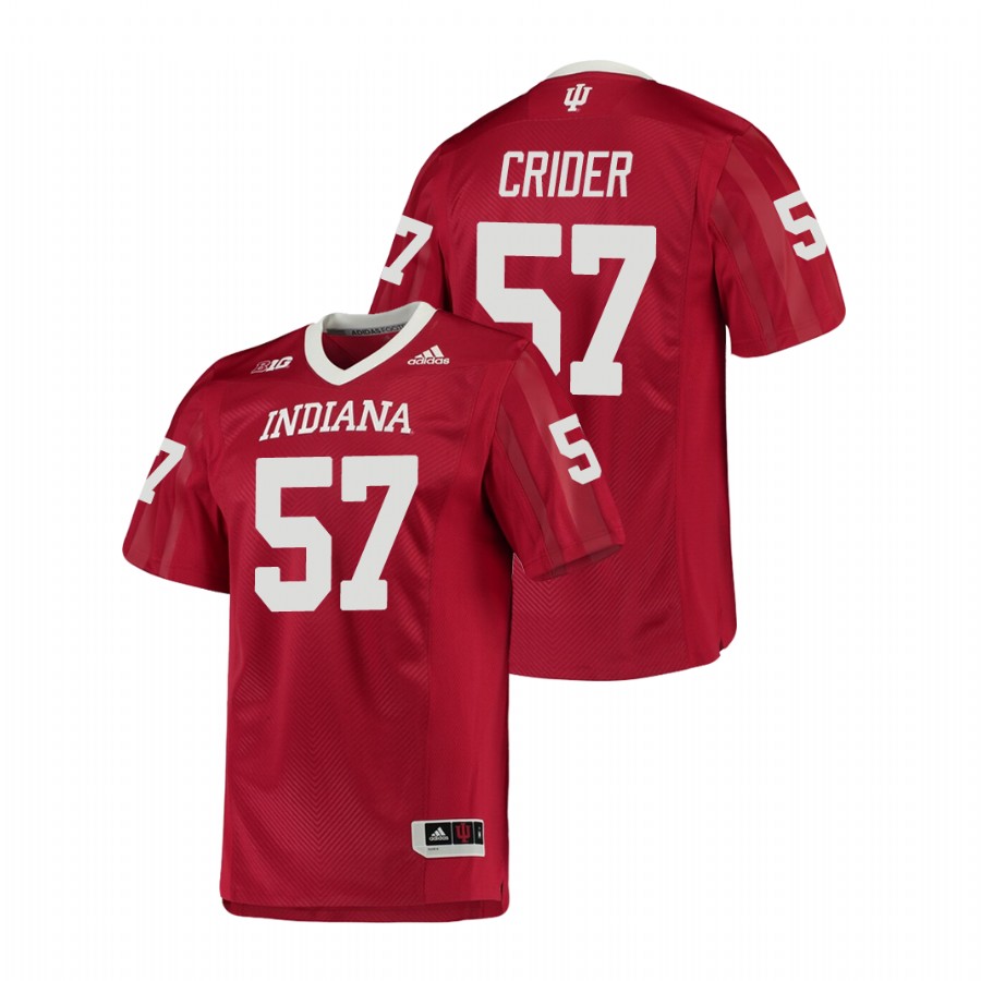 Men's Crimson Indiana Hoosiers Harry Crider College Football Game Jersey