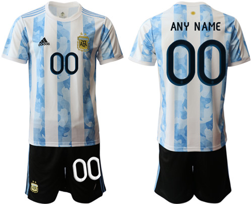 Men's Custom Argentina home Jersey