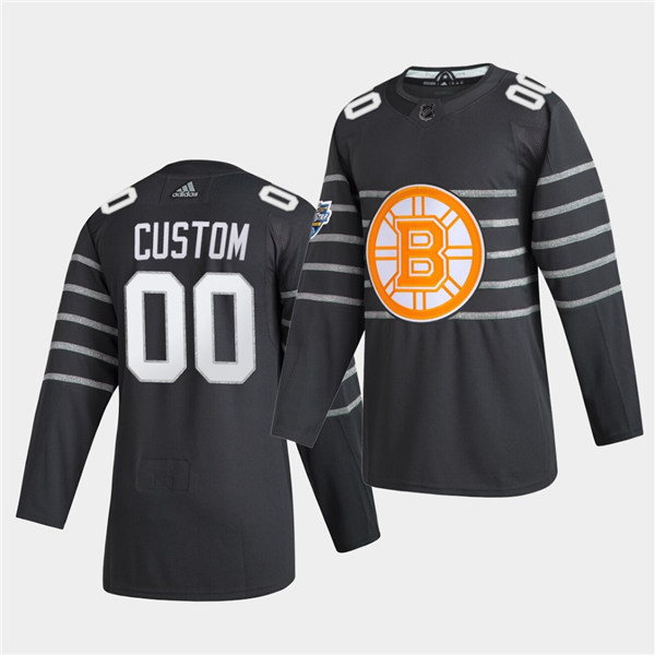 Men's Custom Boston Bruins 2020 NHL All-Star Game Gray Authentic Jersey Stitched