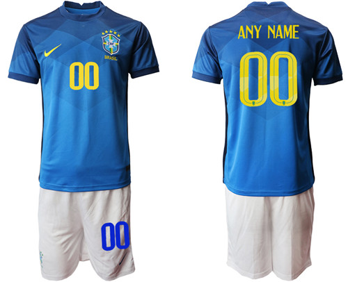 Men's Custom Brazil Away Jersey
