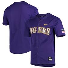Men's Custom Lsu Tigers Purple Personalized College Baseball Jersey -Any Name Any Number
