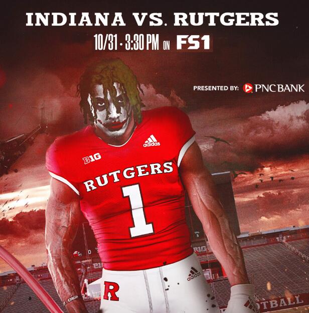 Men's Custom Rutgers Scarlet Knights Adidas Scarlet Rutgers College Football Jersey